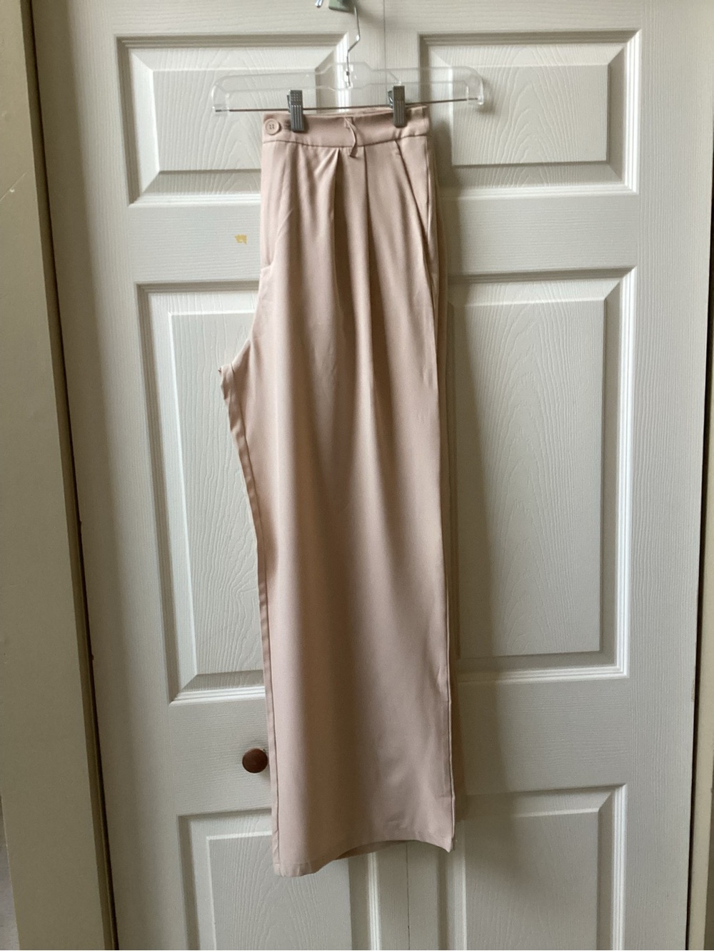 SHEIN Light Blush Wide Leg Trousers